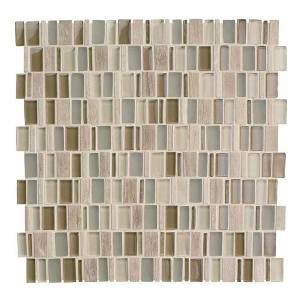 Dal-Tile Clio Mosaics Hera 12" x 12" Glass and Stone Mosaic Sheet, , large