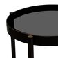 Shannon Hills Felix Round Side Table in Black and Walnut, , large