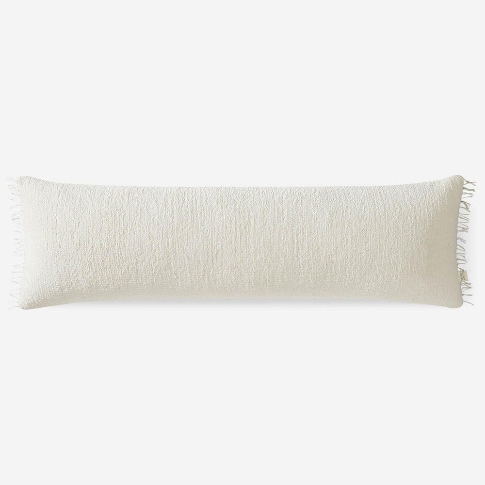 Sunday Citizen Snug Muslin 48&quot; x 14&quot; Lumbar Throw Pillow in Natural Beige, , large