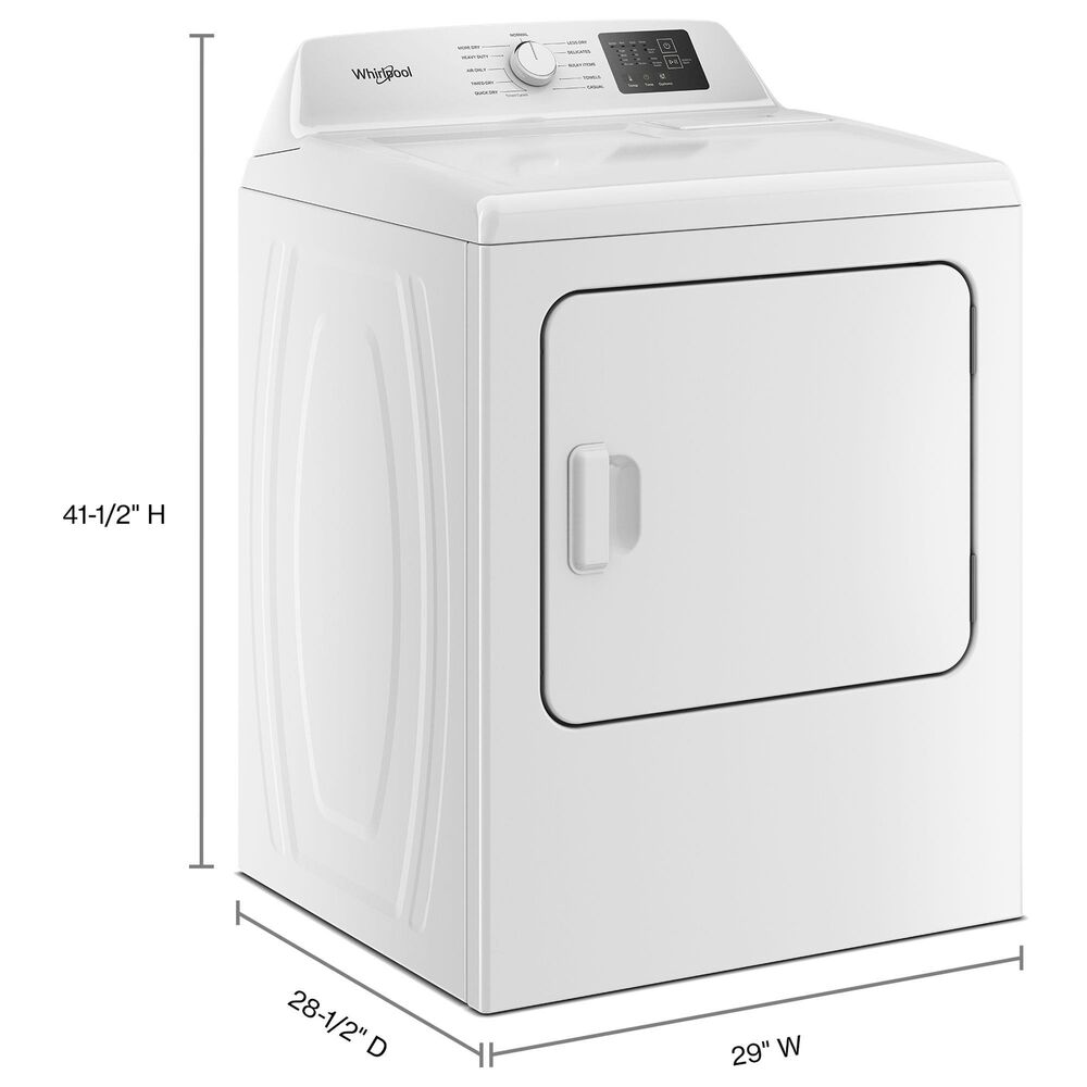 Whirlpool 7 Cu. Ft. Gas Long Vent Dryer with AutoSensing in White, , large