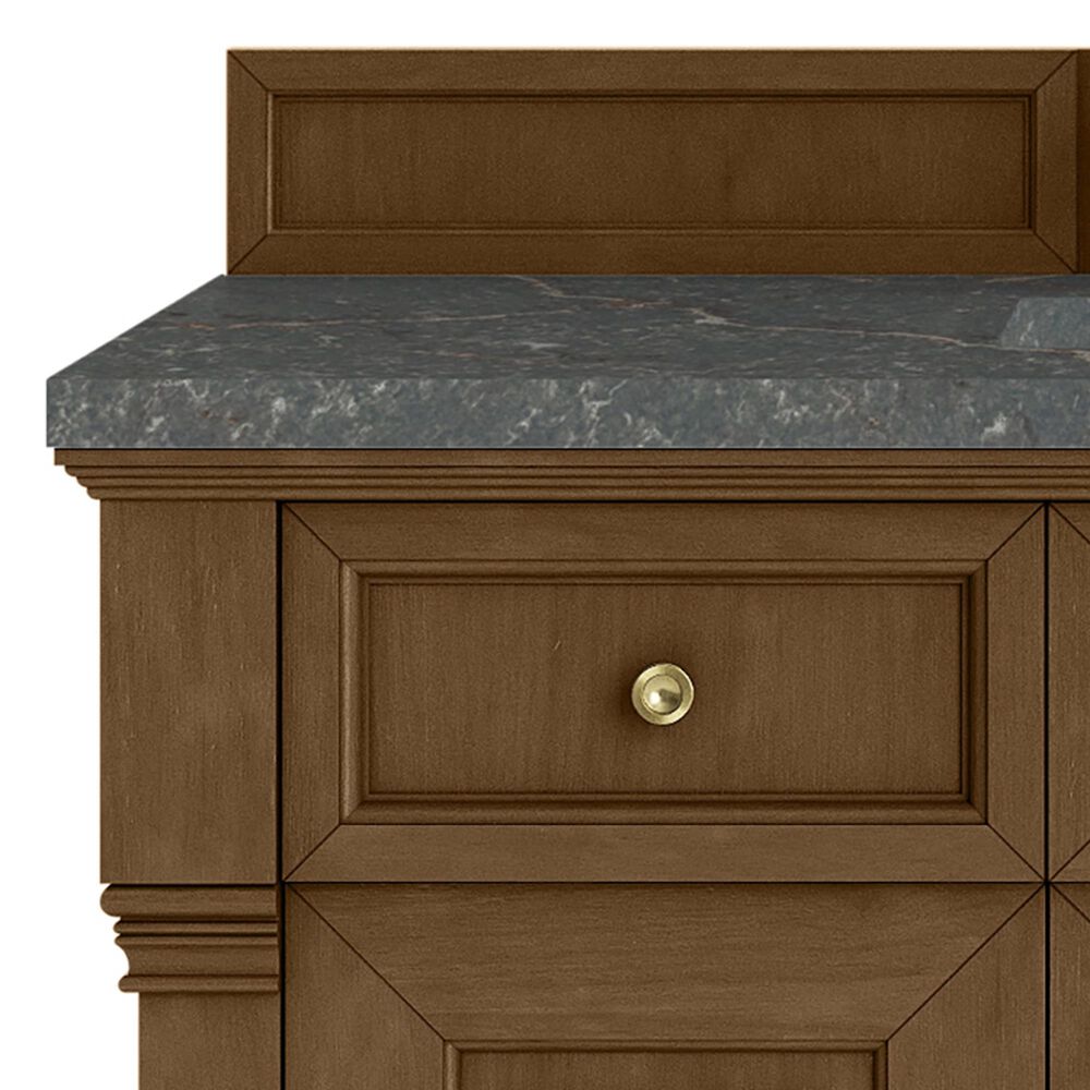 James Martin Vanities Brookfield 48" Single Bathroom Vanity in Honey Oak with 3 cm Parisien Bleu Silestone Top, Rectangle Sink and FreePower Wireless Charger, , large