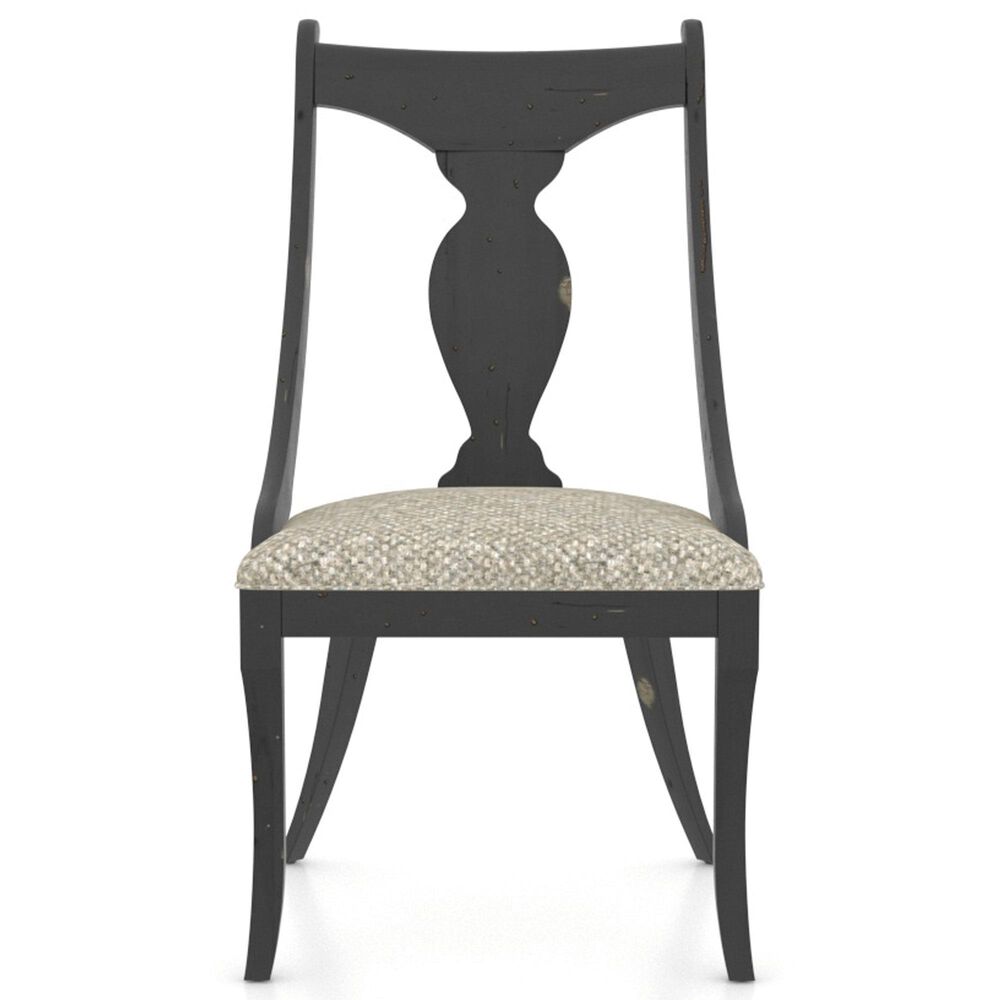 Canadel Champlain 5-Piece Round Dining Set in Distressed Black, , large