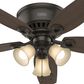 Hunter Builder Low Profile 52" Ceiling Fan with Lights in New Bronze, , large