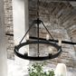 37B Saddlewood 6-Light Chandelier in Natural Iron, , large