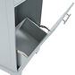 HOMLUX 47" Fluted Kitchen Island with Trash Can Storage Cabinet in Grey, Blue and Natural, , large