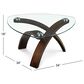 Nicolette Home Allure Pie Shaped Coffee Table in Dark Mahogany, , large
