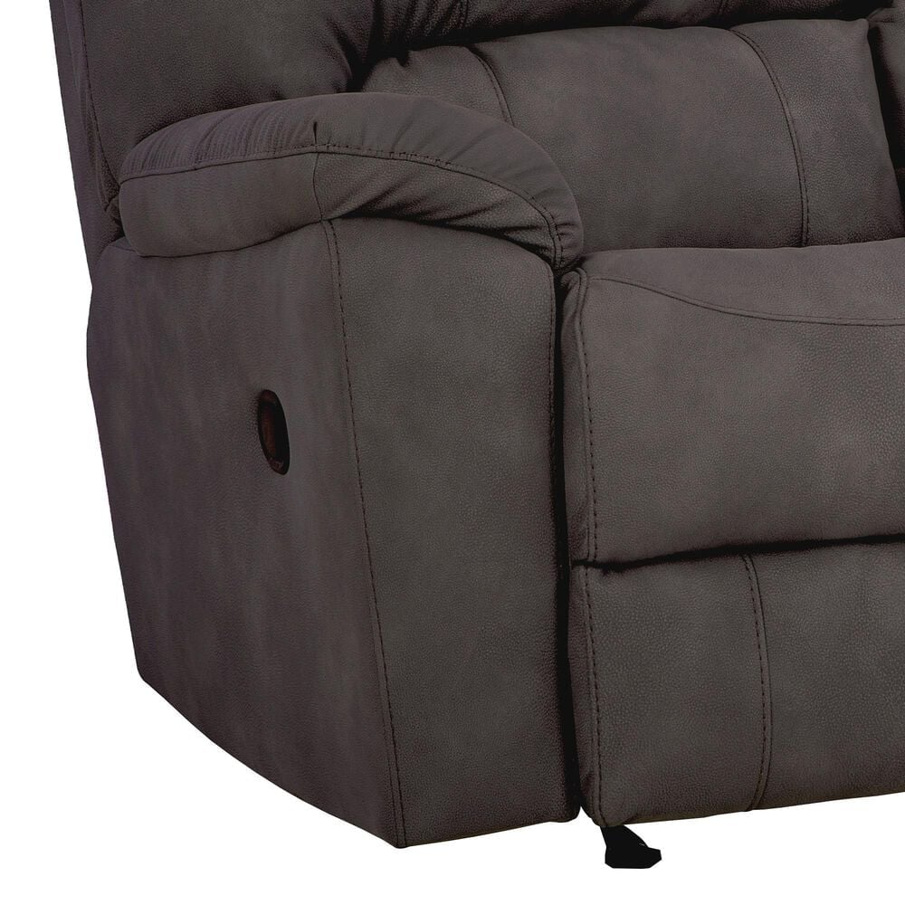 HomeStretch Rhino Manual Reclining Loveseat in Pewter, , large
