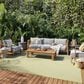 Nourison Courtyard Ivory and Green 8" x 10" Indoor/Outdoor Area Rug, , large