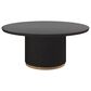 Club Collection By Sunpan Kalla 68" Round Dining Table in Charcoal and Brushed Gold - Table Only, , large