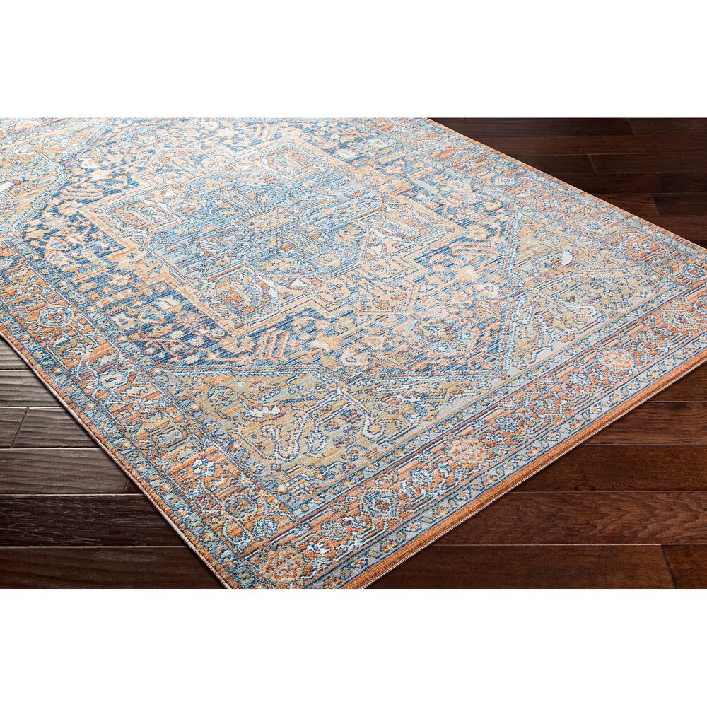 Surya Bodrum BDM-2325 5&#39;3&quot; x 7&#39;3&quot; Ivory, Orange, Saffron, Gray, Navy and Coral Area Rug, , large