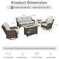 HOMLUX 5-Piece Patio Set in Grey, , large