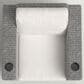 Hearth and Haven Outdoor Armchair with Cup Holders and Gray Wicker in Cream, , large