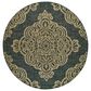 Oriental Weavers Marina 5929K 7"10" Round Black and Tan Area Rug, , large