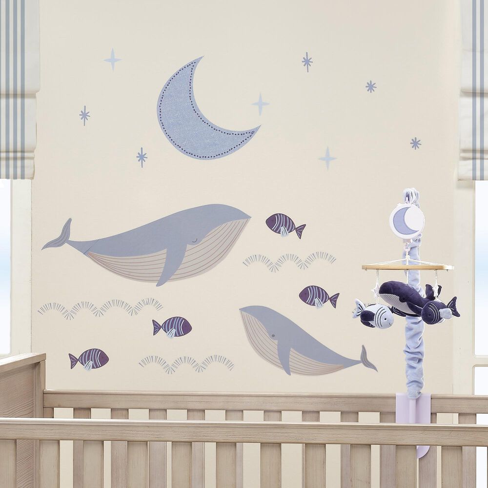 Lambs and Ivy Bubbles and Squirt 32&quot; x 68&quot; Aquatic Under Sea Wall Decals in Blue, , large