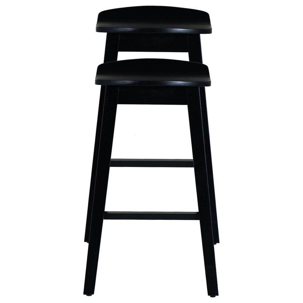 Linon Home Decor Culver Counter Stool in Black (Set of 2), , large