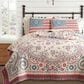Peking Handicraft Junk Gypsy 3-Piece King Quilt Set in Blue and Red, , large