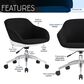 Rta Products Llc Low-Back Upholstered Task Chair in Black, , large
