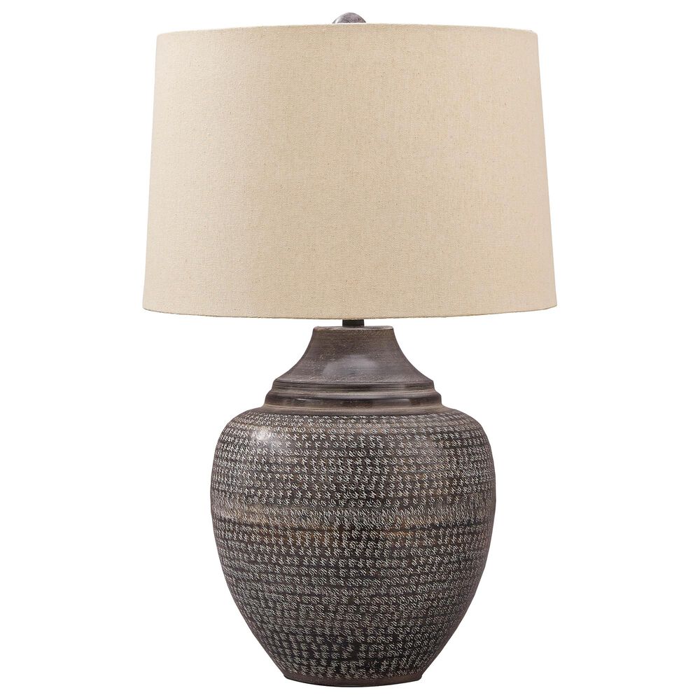 Signature Design by Ashley Olinger Metal Table Lamp in Brown, , large