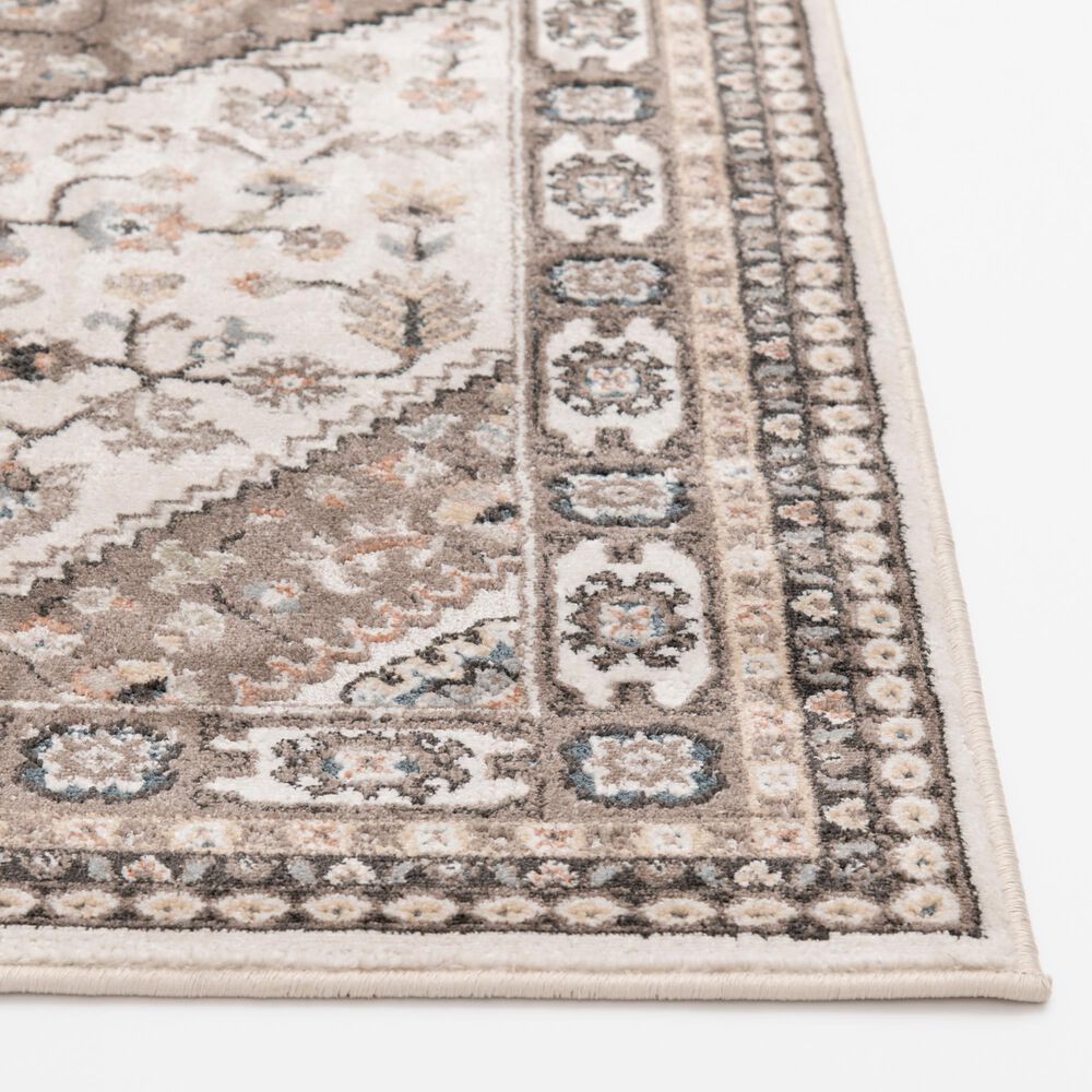 Central Oriental Heirloom Margot Tan and Navajo White 5'3" x 7'7" Area Rug, , large
