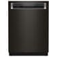 KitchenAid 24" Built-In Pocket Handle Dishwasher with FreeFlex 3rd Rack and Top Control in Black Stainless Steel, , large