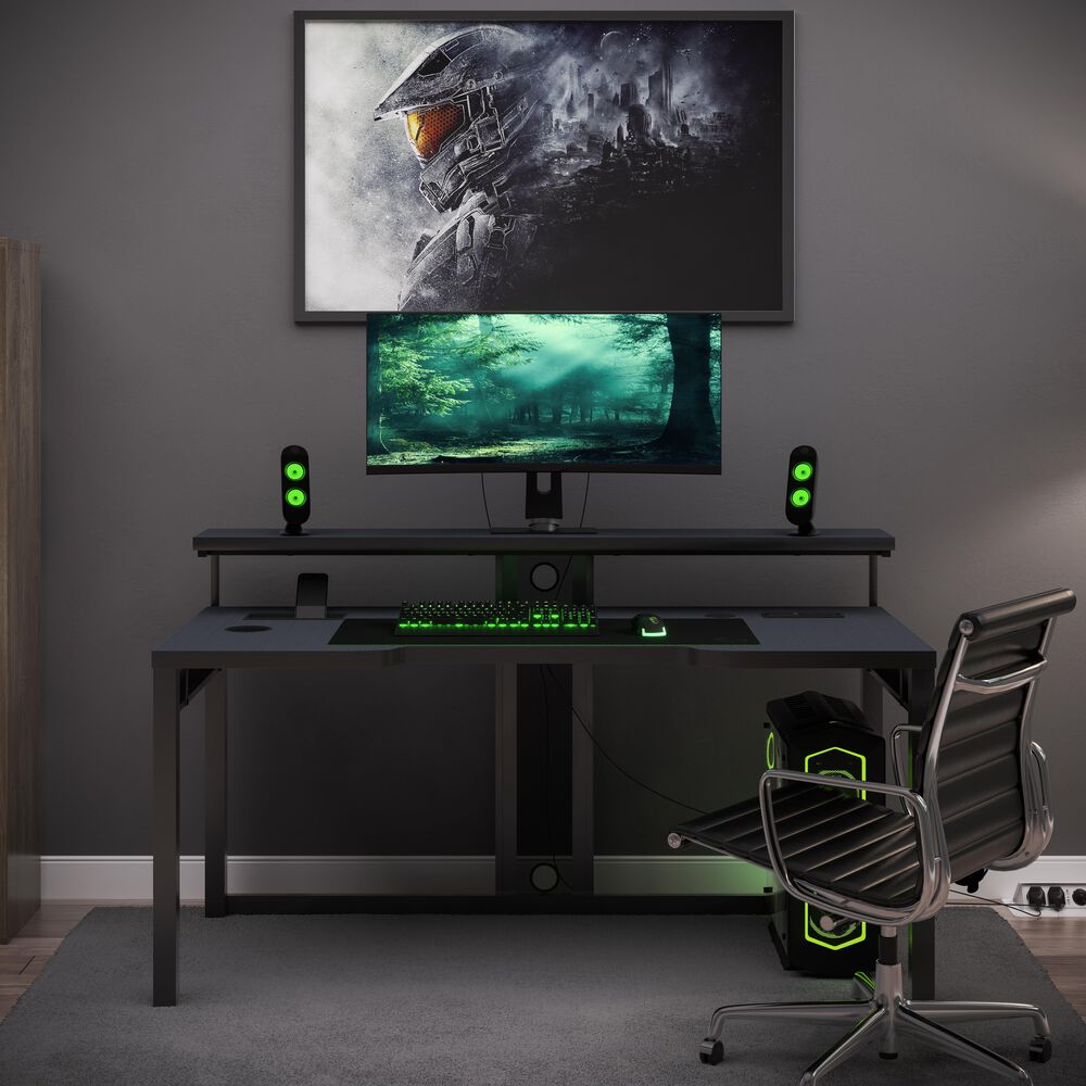 OSP Home 63 Adaptor Gaming Desk in Black