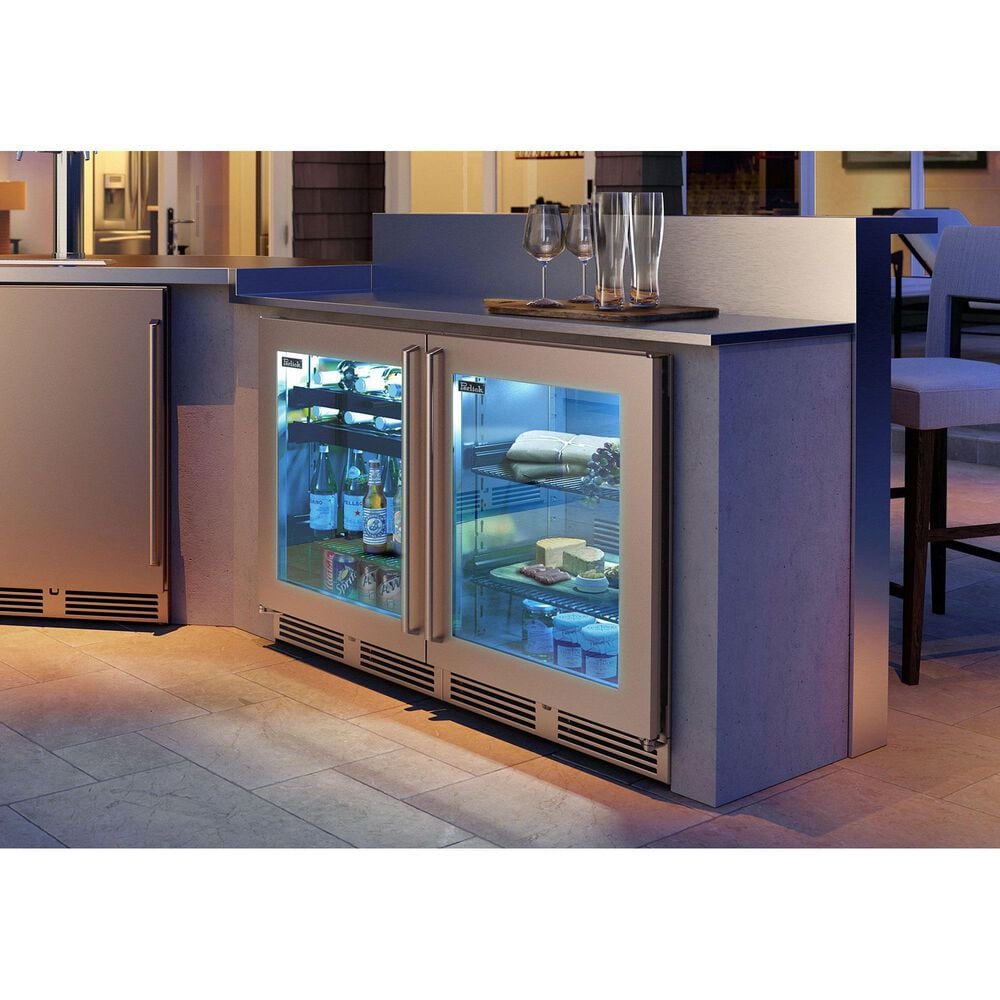 Perlick Signature Series 24&quot; Marine Refrigerator with Right Hinge Glass Door in Stainless Steel, , large