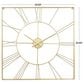 Maple and Jade Open Frame Square Decorative Wall Clock in Polished Gold, , large