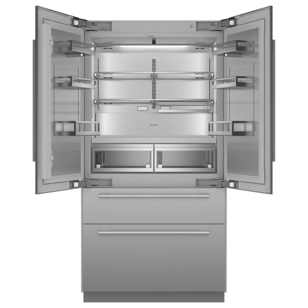 Thermador 23.1 Cu. Ft. 42&quot; Built-in French Door Bottom Freezer Refrigerator with Masterpiece Handle in Stainless Steel, , large
