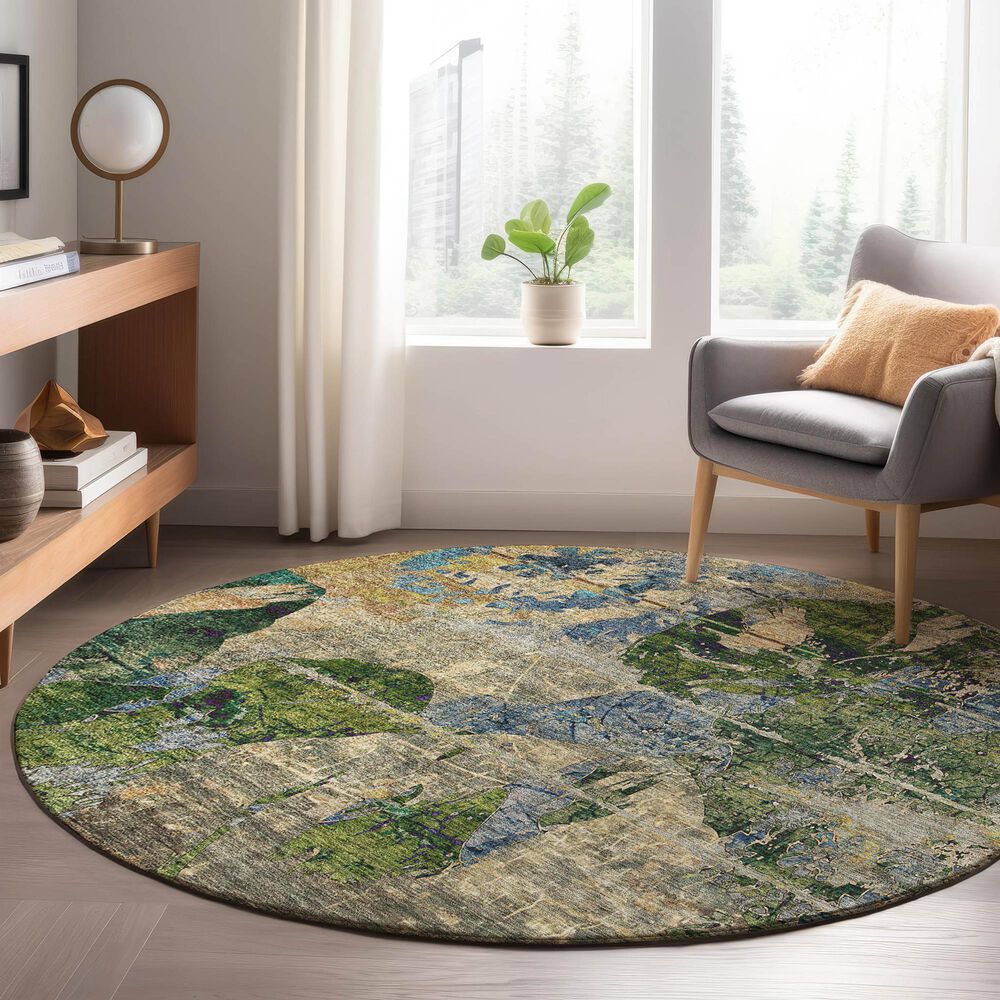 Dalyn Rug Company Trevi TV15 8&#39; Round Taupe Area Rug, , large