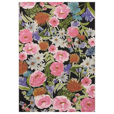Loloi Botanical 5"3" x 7"8" Black and Multicolor Area Rug, , large