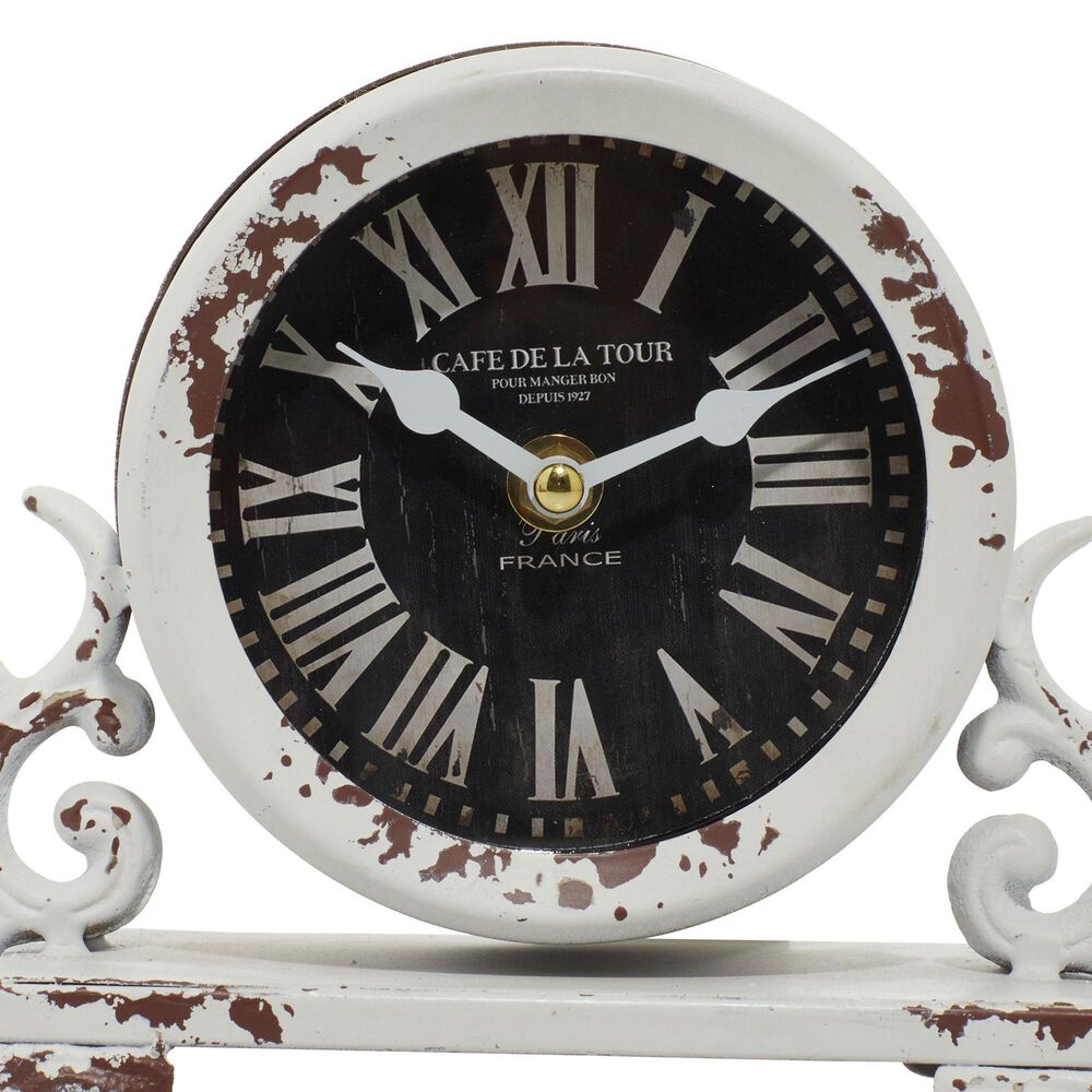 Maple and Jade 7&quot; x 7&quot; Table Clock in Black and White &#40;Set of 2&#41;, , large