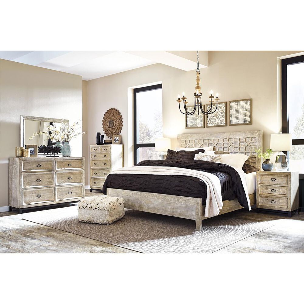 Signature Design by Ashley Halamay Dresser in White Waxed Finish, , large