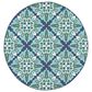 Oriental Weavers Meridian 2206B 7"10" Round Blue Area Rug, , large