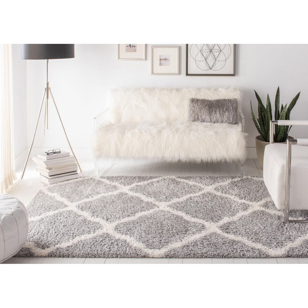 Safavieh Parma Shag PMA521G 6&#39; x 9&#39; Grey and Cream Area Rug, , large