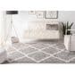 Safavieh Parma Shag PMA521G 6" x 9" Grey and Cream Area Rug, , large