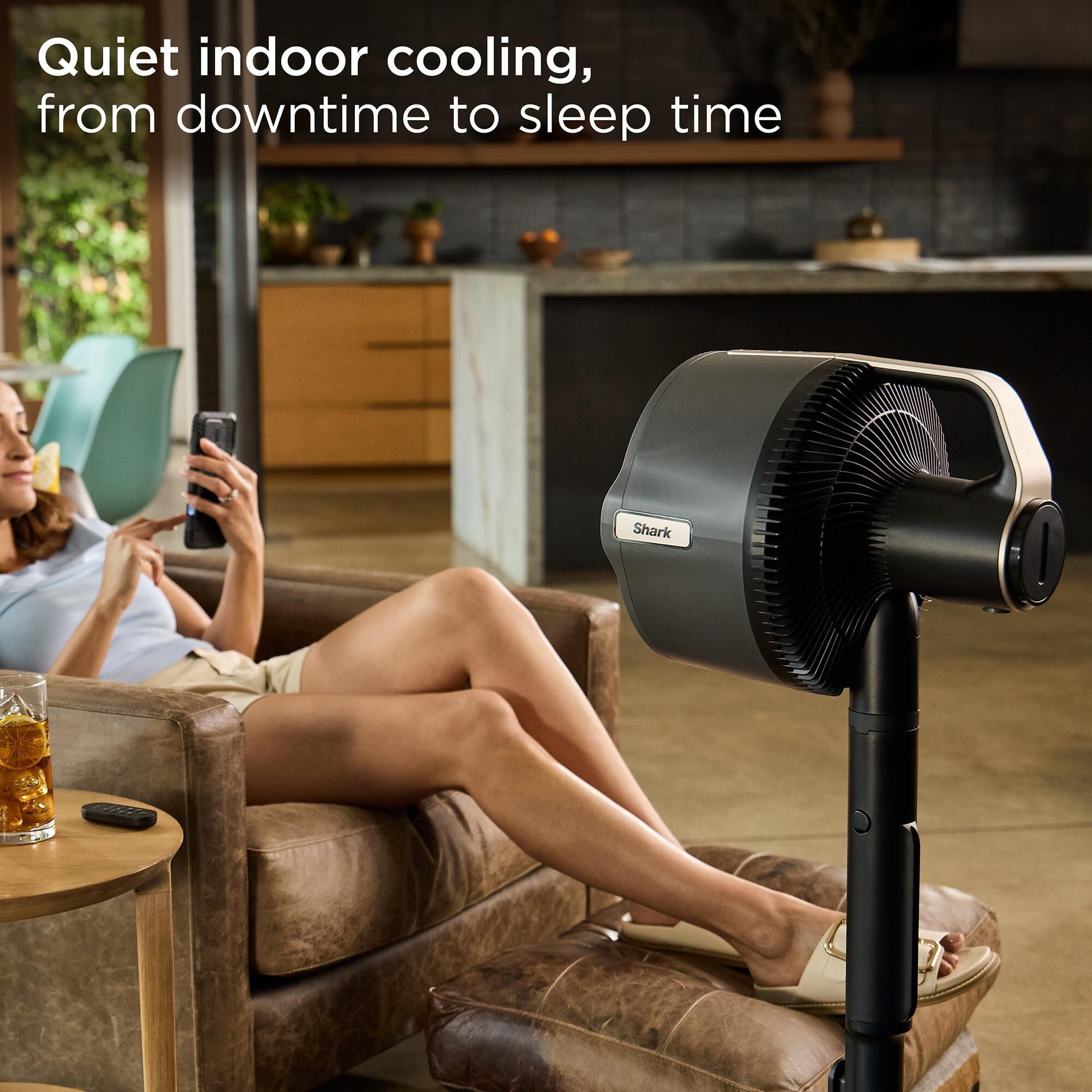 Shark FlexBreeze Pro Mist Indoor/Outdoor Fan in Charcoal Grey