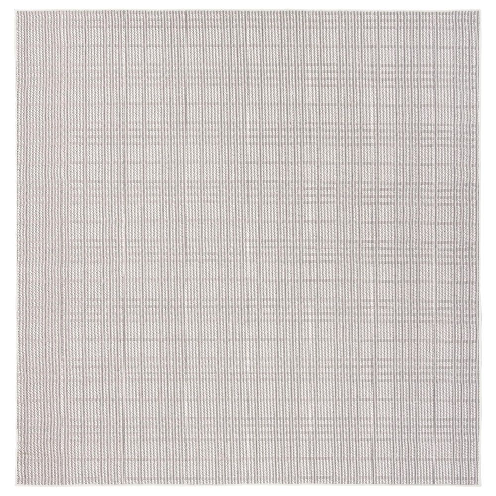 Safavieh Bermuda BMU802A 5" Square Ivory and Light Grey Indoor/Outdoor Area Performance Rug, , large