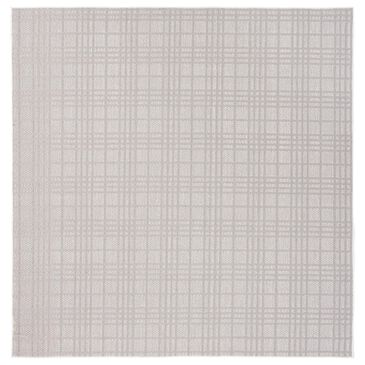 Safavieh Bermuda BMU802A 5" Square Ivory and Light Grey Indoor/Outdoor Area Performance Rug, , large