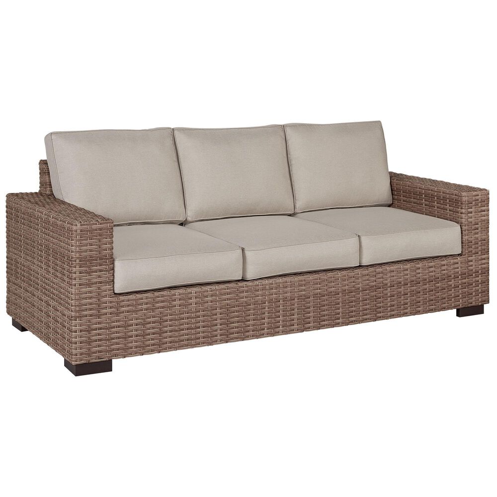 Slate and Company Isla Patio Sofa in Abigail Linen, , large