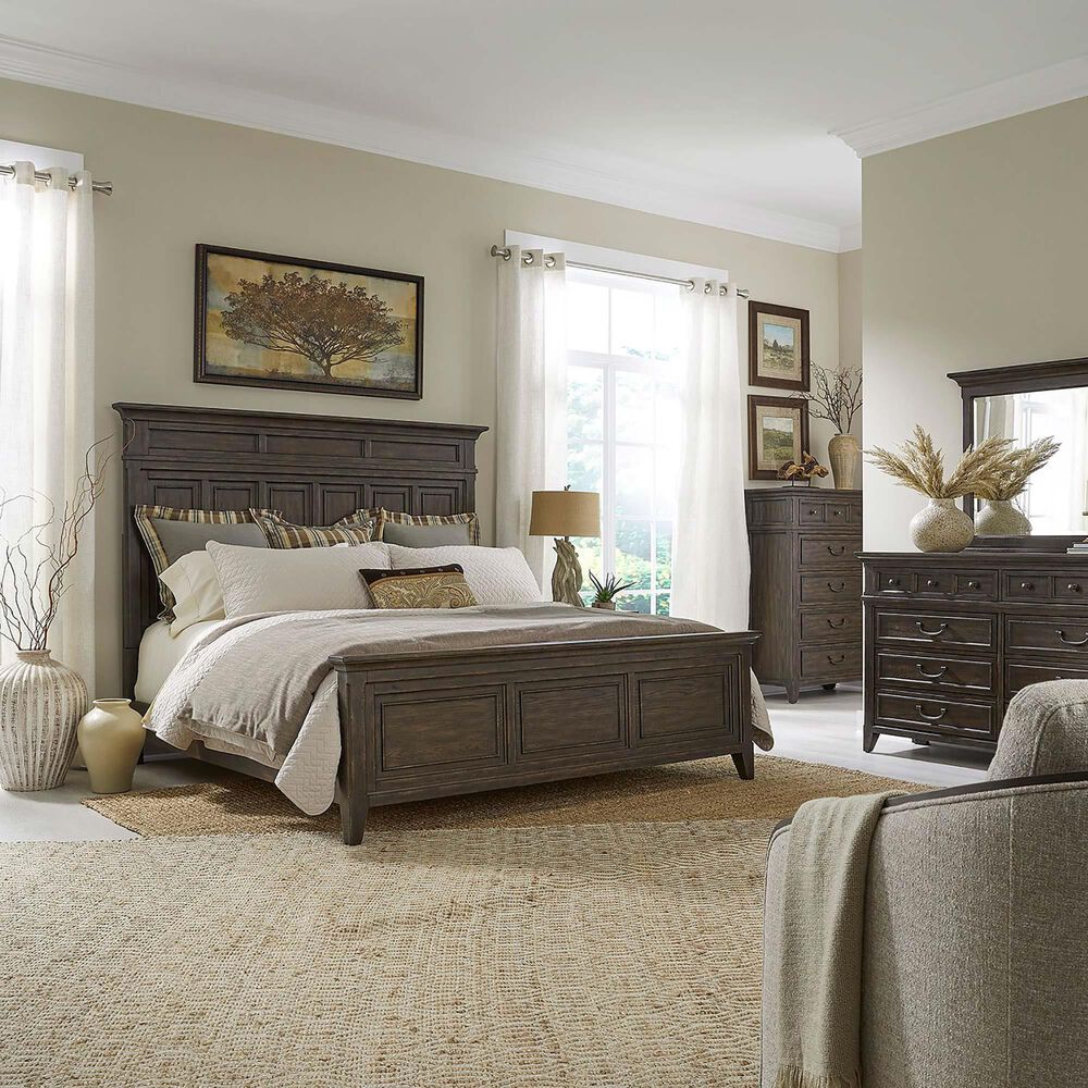 Belle Furnishings Paradise Valley Queen Bed and Two Nightstands in Saddle Brown, , large