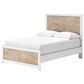Ashley Charbitt Full Panel Bed in Oak Grain and Matte White, , large