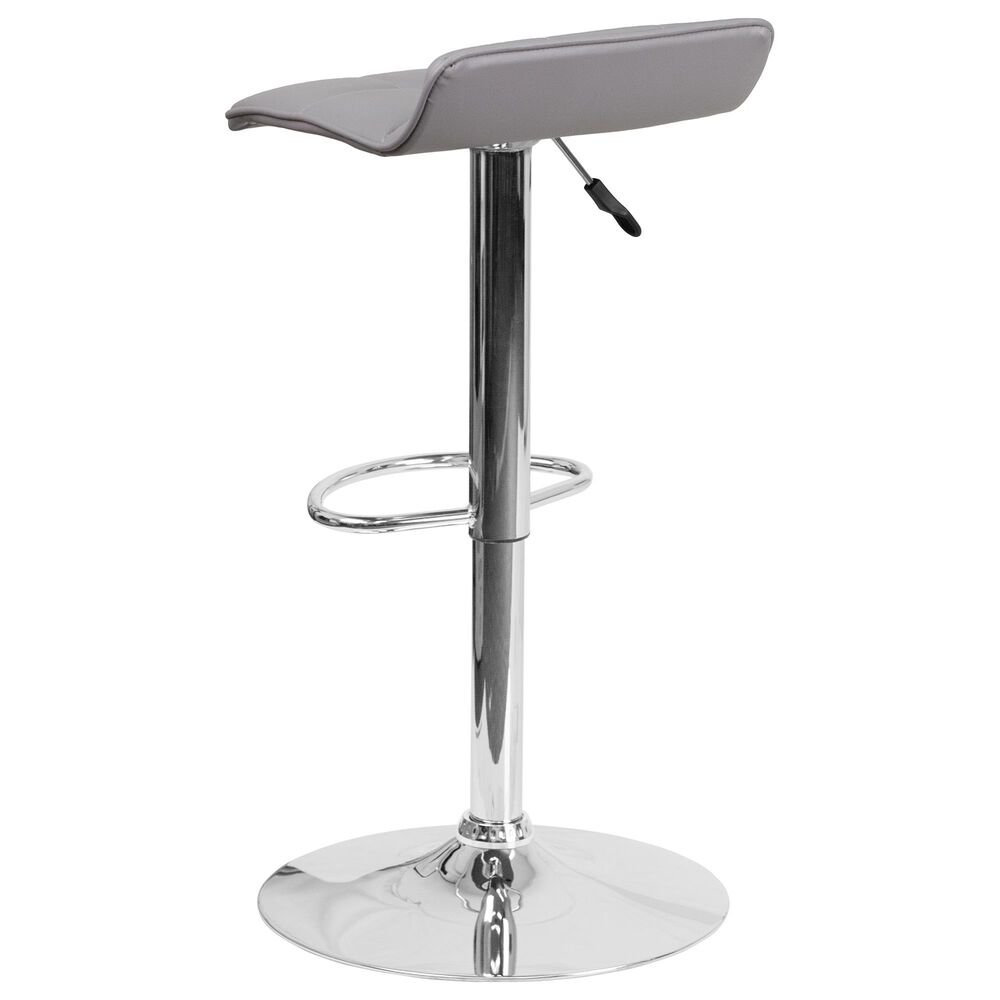 Flash Furniture Adjustable Height Barstool in Gray, , large