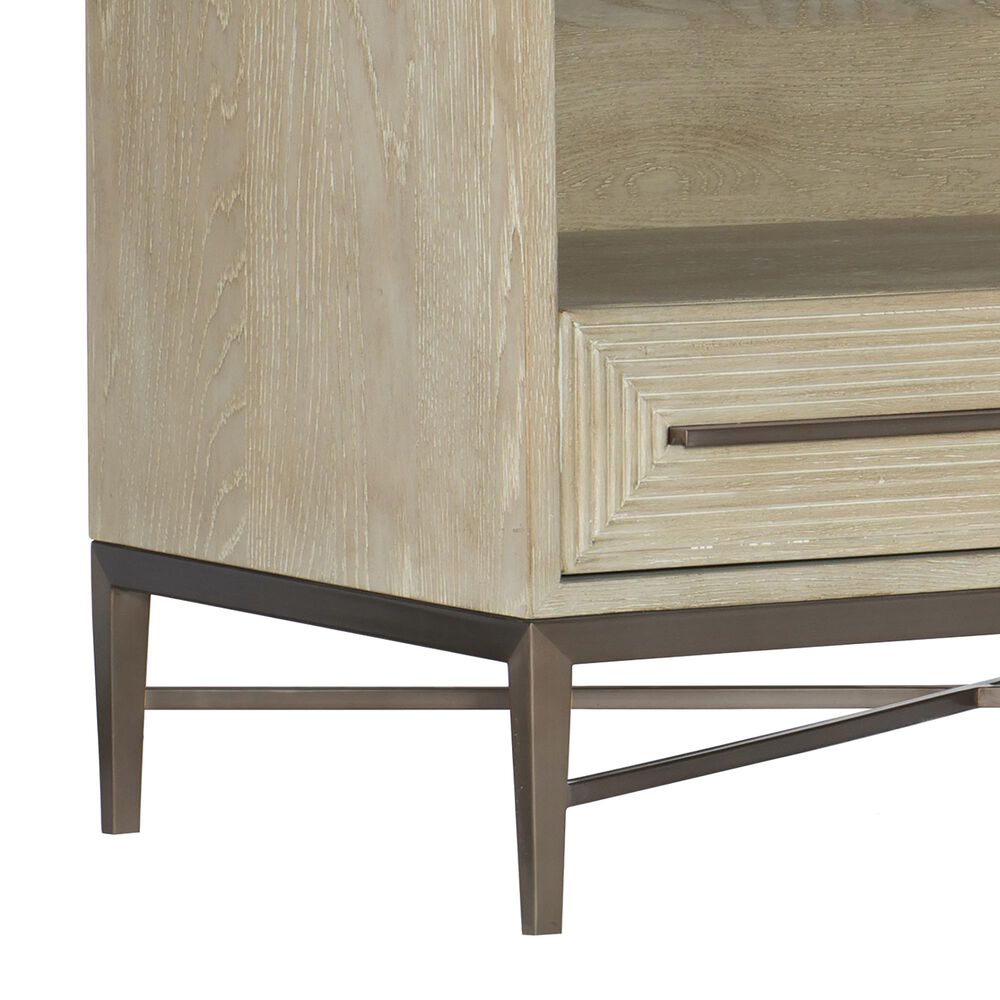 Hooker Furniture Cascade 2-Drawer Nightstand in Taupe and Champagne, , large