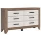 Ashley Sharnari 4-Piece King Bedroom Set in Warm Gray, Brown and Antique White Laminate, , large