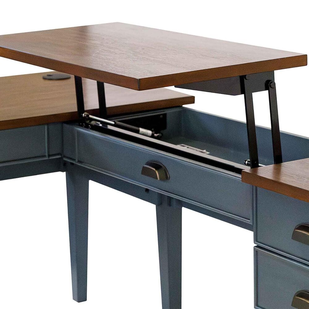 Wycliff Bay HALF PEDASTAL L-DESK, , large