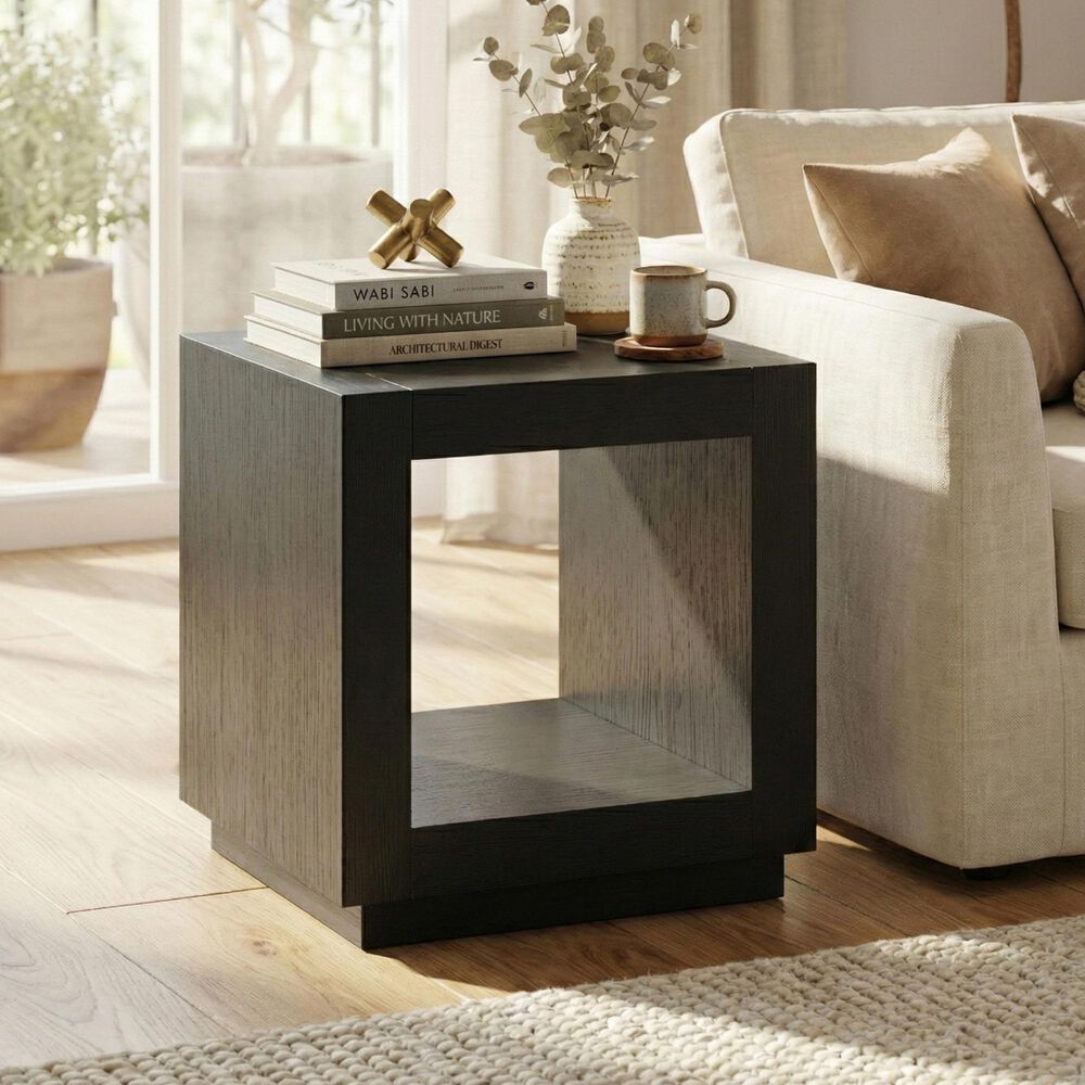 Furniture of America Gryel End Table in Black, , large