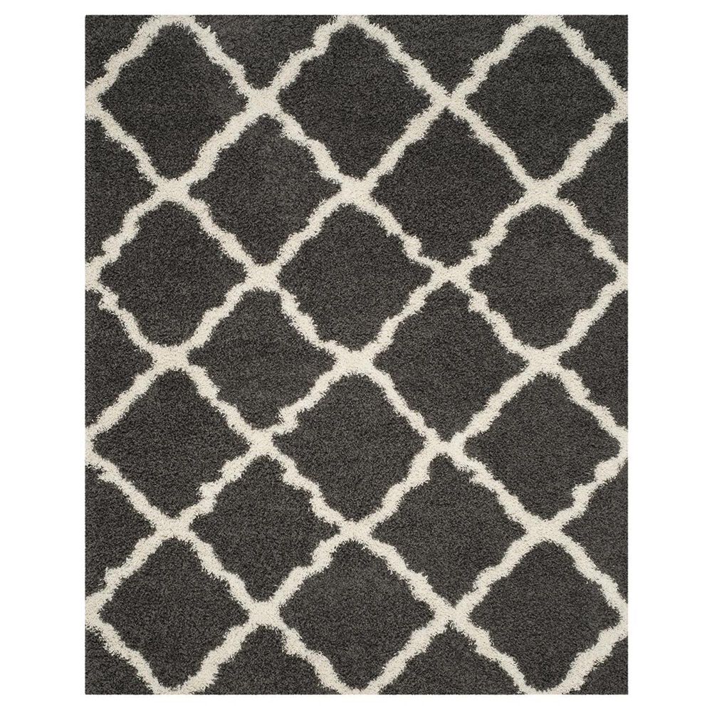 Safavieh Dallas Shag SGD257A-10 10" x 14" Dark Grey/Ivory Area Rug, , large