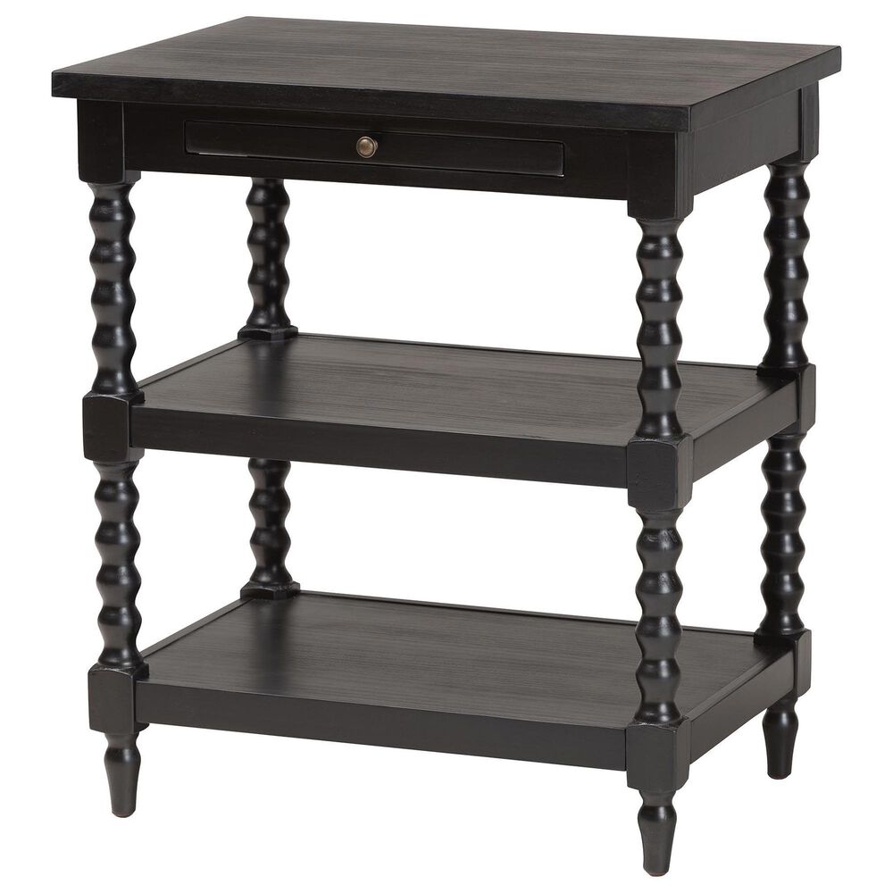 Baxton Studio Imogene Retro-Modern End Table in Black, , large