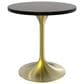 Leisuremod Verve 27" Round Dining Table with MDF Top in Brushed Gold and Black - Table Only, , large