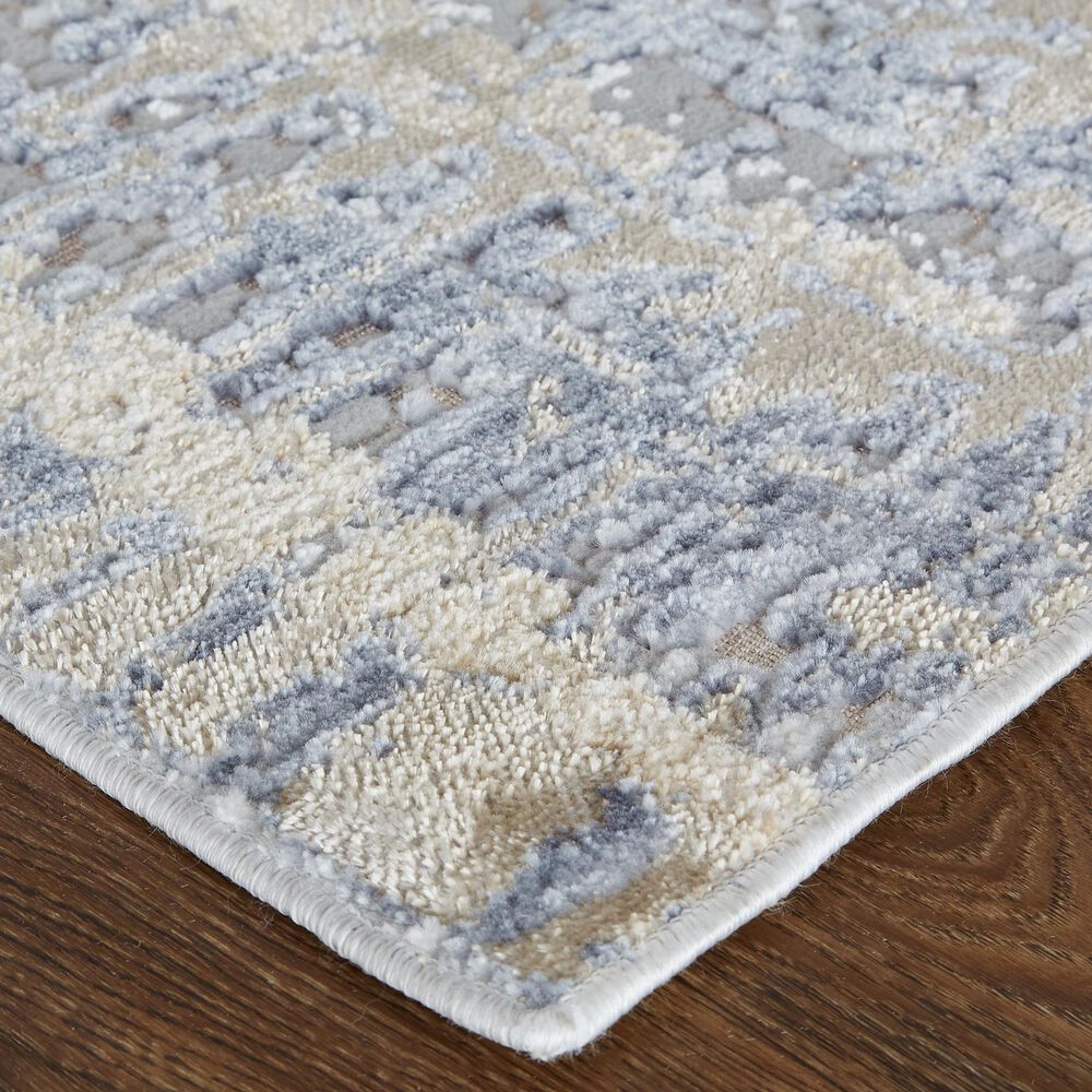 Feizy Laina 39G9F 3&#39; x 5&#39; Blue and Beige Area Rug, , large